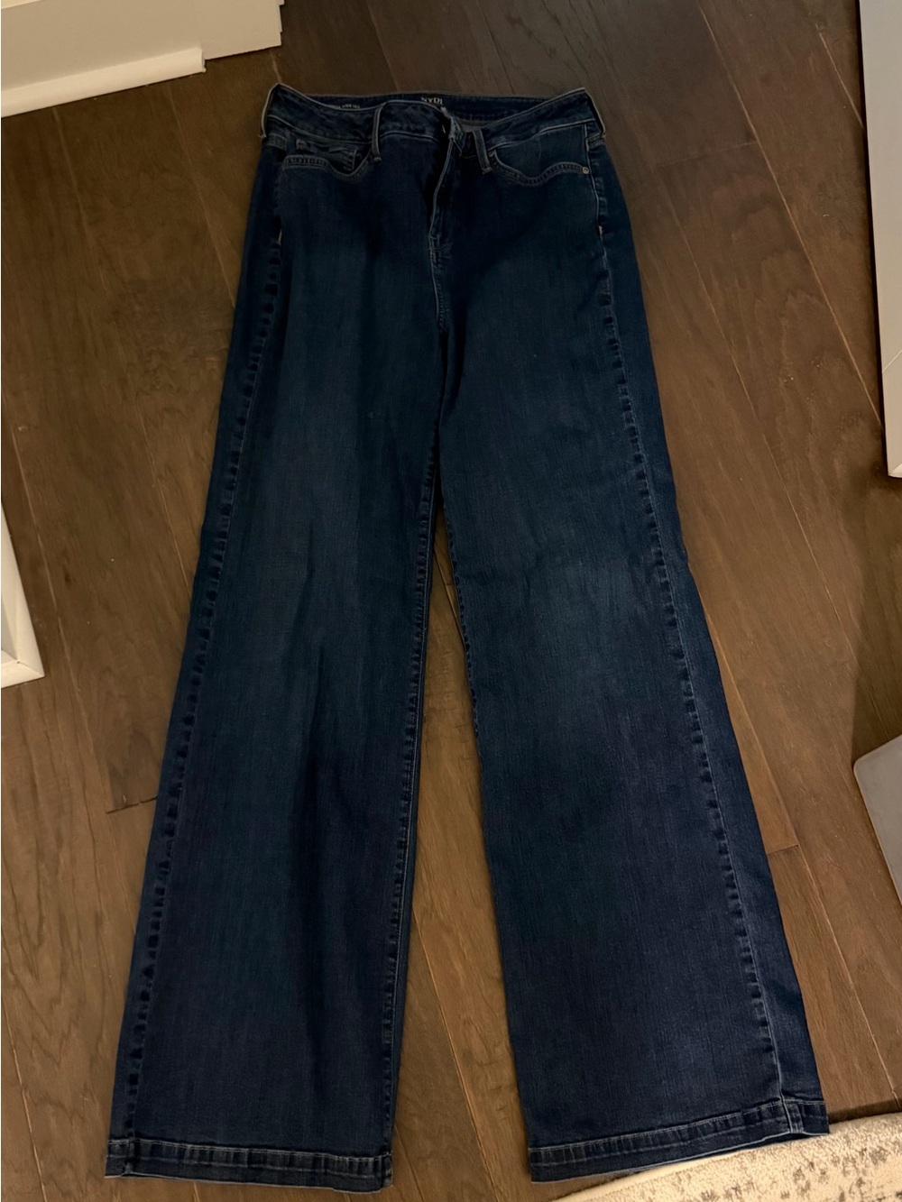 NYDJ Women's Dark Blue Wide Leg Jeans